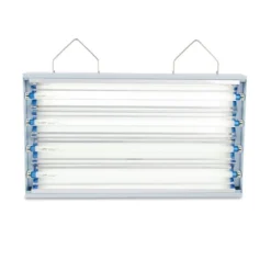 Hydrofarm FLT24 Agrobrite 4-Tube Daisy Chainable Hydroponic 2-Foot Grow Light Fixture 96W With 4-T5 Bulbs For Indoor Home Gardens