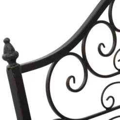 Outsunny 4’ Metal Arch Backyard Garden Bridge With Safety Siderails, Delicate Scrollwork, & Easy Assembly, Black Bronze -Sunnydaze Decor Store GUEST 8e2f0c37 f510 42b1 8d62 f3010badb381
