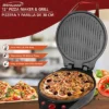 Brentwood 1200 Watt 12 Inch Non Stick Pizza Maker And Grill In Red