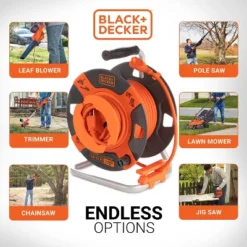Black & Decker BLACK+DECKER 50' Garden Cord Reel 14AWG 4 Outlets 8 Black & Decker BLACK+DECKER 50' Garden Cord Reel 14AWG 4 Outlets -Sunnydaze Decor Store GUEST 8f529403 be95 4f06 8127 0c3d0a07668b