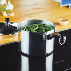 Farberware Classic Series 3qt Stainless Steel Straining Sauce Pan With Lid Silver -Sunnydaze Decor Store GUEST 9145f522 56d4 46ce a91f eb1933d756fa