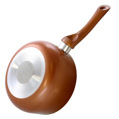 Better Chef 2 Qt. Copper Colored Ceramic Coated Saucepan With Glass Lid 1 Better Chef 2 Qt. Copper Colored Ceramic Coated Saucepan With Glass Lid