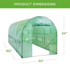 Best Choice Products 15x7x7ft Walk-In Greenhouse Tunnel, Garden Accessory Tent W/ 8 Roll-Up Windows, Zippered Door -Sunnydaze Decor Store GUEST 92e25254 069a 417a 837f aecea901354a
