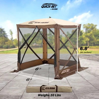 CLAM Quick-Set Traveler Portable Pop Up Outdoor Camping Gazebo Screen Tent Sided Canopy Shelter With Ground Stakes And Carry Bag 1 CLAM Quick-Set Traveler Portable Pop Up Outdoor Camping Gazebo Screen Tent Sided Canopy Shelter With Ground Stakes And Carry Bag