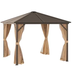 Outsunny 10x10 Hardtop Gazebo With Aluminum Frame, Permanent Metal -Sunnydaze Decor Store GUEST 936800dc 1bd5 49c8 bd53 60c785870010