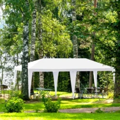 Costway Outdoor 10'x20' Canopy Tent Heavy Duty Wedding Party Sidewalls Window Carry Bag -Sunnydaze Decor Store GUEST 947ef1f5 d370 42d7 86dc fdb7606f8c60