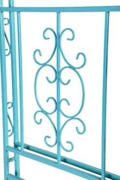Evergreen Montebello Iron Garden Arbor, Coastal Blue- 53 X 84 X 23 Inches Fade And Weather Resistant Outdoor Decor -Sunnydaze Decor Store GUEST 94be2530 2be5 4dee b459 93c138e06e3d