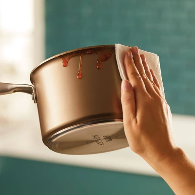 Anolon Ascend 3qt Hard Anodized Nonstick Saucepan With Lid Bronze 4 Anolon Ascend 3qt Hard Anodized Nonstick Saucepan With Lid Bronze - Image 4