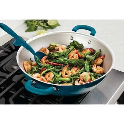Rachael Ray Create Delicious 14.3" Aluminum Nonstick Wok 3 Rachael Ray Create Delicious 14.3" Aluminum Nonstick Wok - Image 3