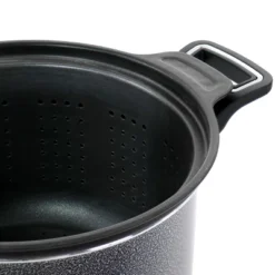 Oster® Oster Clairborne 3 Piece Aluminum Nonstick Pasta Pot With Lid In Charcoal Gray -Sunnydaze Decor Store GUEST 97746021 093d 4f52 9312 06fd0d6f808a