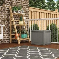 Suncast SS500ST 22 Gallon Small Resin Outdoor Patio Storage Deck Box (4 Pack) -Sunnydaze Decor Store GUEST 978532ad c5f7 4960 ae61 a1261e406490