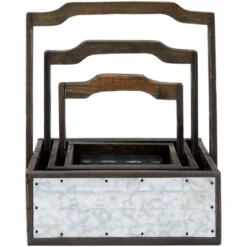 Farmlyn Creek 3 Packs Galvanized Metal Planter Box With Handle For Garden And Farmhouse Décor, 3 Sizes -Sunnydaze Decor Store GUEST 9797b162 85be 4fd7 b405 5ea62df19a72