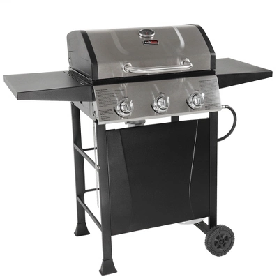 Grill Boss GBC1932M Outdoor BBQ 3 Burner Propane Gas Grill For Barbecue Cooking With Top Cover Lid, Wheels, And Side Storage Shelves, Black 2 Grill Boss GBC1932M Outdoor BBQ 3 Burner Propane Gas Grill For Barbecue Cooking With Top Cover Lid, Wheels, And Side Storage Shelves, Black - Image 2