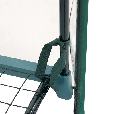 Sunnydaze Decor Sunnydaze Outdoor Portable Growing Rack 4-Tier Greenhouse With Roll-Up Door - 4 Shelves - Clear 4 Sunnydaze Decor Sunnydaze Outdoor Portable Growing Rack 4-Tier Greenhouse With Roll-Up Door - 4 Shelves - Clear - Image 4