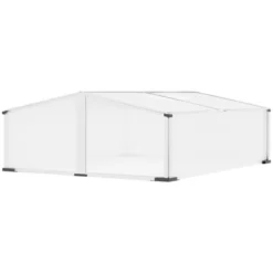Outsunny Aluminum Cold Frame Greenhouse, Portable Mini Greenhouse With Independent Opening Tops For Flowers, Vegetables, Herbs, 47" X 39" X 16" 7 Outsunny Aluminum Cold Frame Greenhouse, Portable Mini Greenhouse With Independent Opening Tops For Flowers, Vegetables, Herbs, 47" X 39" X 16" -Sunnydaze Decor Store GUEST 9828a833 dd7a 4128 97b5 1ce0cec7febb