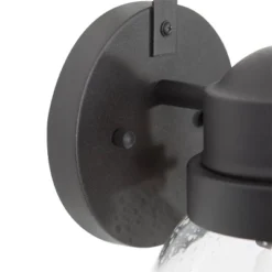 11" Metal/Glass Globe Outdoor Wall Lamp Black - LNC -Sunnydaze Decor Store GUEST 98acb531 8e92 4499 bbe1 502527650e84