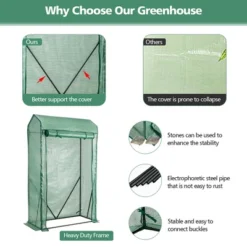 Costway 39'' X 20'' X 67'' Walk-in Garden Greenhouse Hot House Tomato Plant Warm House -Sunnydaze Decor Store GUEST 98d5007d 4501 4393 b762 f89a482d2c51