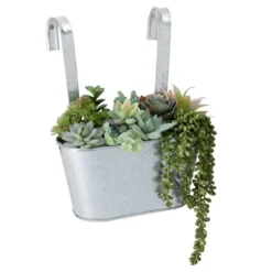 Juvale 2 Pack Galvanized Metal Hanging Bucket Planter Flower Pots For Railing, Fence, Balcony, Wall Decor, And Garden, 5 X 4.5 X 10 In 10 Juvale 2 Pack Galvanized Metal Hanging Bucket Planter Flower Pots For Railing, Fence, Balcony, Wall Decor, And Garden, 5 X 4.5 X 10 In -Sunnydaze Decor Store GUEST 9923c3ef d2dd 41c3 9e6c fd89068f94e7