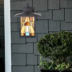 11.75" 1-Light Mona Mission Style Outdoor Wall Lantern Sconce Bronze - River Of Goods -Sunnydaze Decor Store GUEST 9a199f50 a6a9 4826 a9d6 984871fc5d86