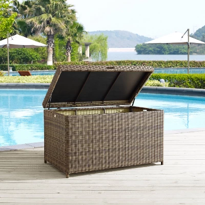 Bradenton Outdoor Wicker Storage Bin - Crosley 2 Bradenton Outdoor Wicker Storage Bin - Crosley - Image 2