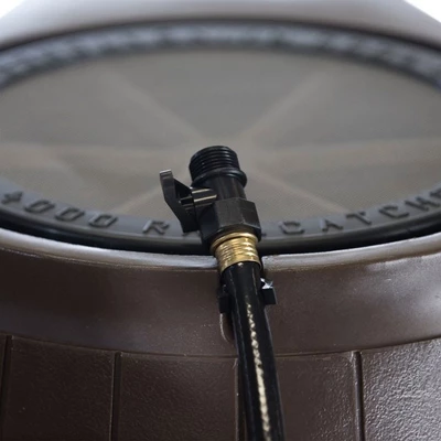 FCMP Outdoor RC4000 50 Gallon Heavy Duty Outdoor Home Rain Water Catcher Barrel Container Bin With Spigots And Mesh Screen, Brown 3 FCMP Outdoor RC4000 50 Gallon Heavy Duty Outdoor Home Rain Water Catcher Barrel Container Bin With Spigots And Mesh Screen, Brown - Image 3