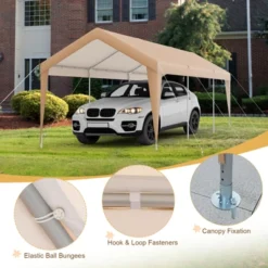 Costway 10x20FT Patio Heavy Duty Carport Garage Steel All-Weather Tent Outdoor Shelter -Sunnydaze Decor Store GUEST 9b5baf9a 624b 4ef7 aa29 855c6141caf4