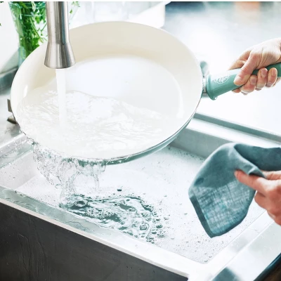 GreenLife 12" Ceramic Non-Stick Open Frypan Turquoise 5 GreenLife 12" Ceramic Non-Stick Open Frypan Turquoise - Image 5