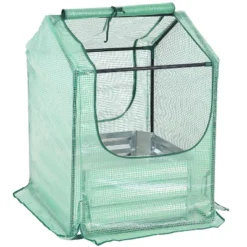 Sunnydaze Decor Sunnydaze Steel Raised Garden Bed With Greenhouse Cover - Green -Sunnydaze Decor Store GUEST 9c4a5881 7a39 4308 b9f6 cd87ca85a1e5