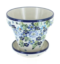 Blue Rose Polish Pottery 890-893 Zaklady Small Flower Pot -Sunnydaze Decor Store GUEST 9c4a8e56 ed73 487c 916d 94835b5ee659
