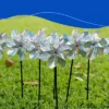BIRD BLINDER Repellent Pin Wheels To Scare Birds & Pests, Silver Set Of 8