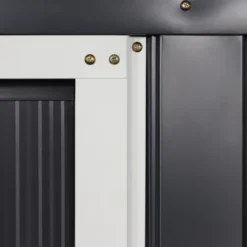 Outsunny 11' X 13' Metal Storage Shed Garden Tool House With Double Sliding Doors, 4 Air Vents For Backyard, Patio, Lawn Dark Gray -Sunnydaze Decor Store GUEST 9d27788c 63c0 4c65 af37 fca7e07bc5a0