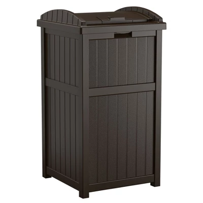 Suncast 33 Gal Hideaway Outdoor Trash Can And 73 Gal Waterproof Outdoor Deck Box 1 Suncast 33 Gal Hideaway Outdoor Trash Can And 73 Gal Waterproof Outdoor Deck Box