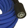 Apache 10085585 1/4 Inch Diameter X 50 Foot Long 3,100 PSI Xtreme Flex Hybrid Polymer Pressure Washer Hose Assembly With Female Metric Fittings, Blue