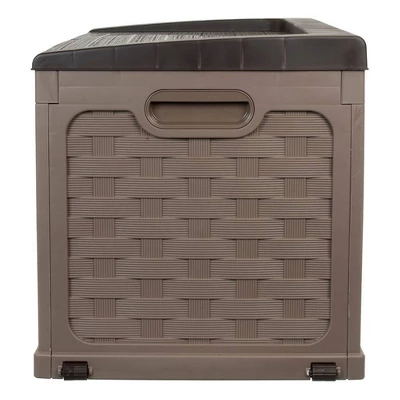 Starplast 88 Gallon Deck Box Plastic Mocha Brown 5 Starplast 88 Gallon Deck Box Plastic Mocha Brown - Image 5