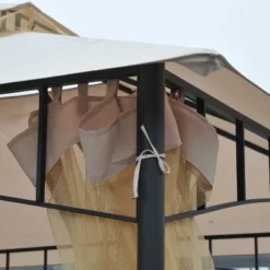 Outsunny 10'x10' Outdoor Patio Gazebo Canopy Metal Canopy Tent With 2-Tier Roof And Mesh Netting For Backyard -Sunnydaze Decor Store GUEST 9edc98b3 63c6 4379 89a3 6ec7923a358f