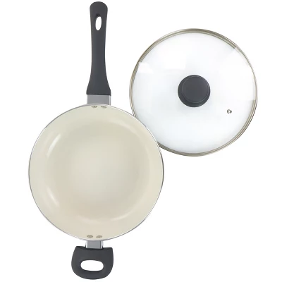 Oster® Oster 3.5 Quart Nonstick Aluminum Saute Pan With Lid In Gray 4 Oster® Oster 3.5 Quart Nonstick Aluminum Saute Pan With Lid In Gray - Image 4