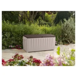 Novel 90 Gallon Outdoor Storage Box - Beige/Brown - Keter -Sunnydaze Decor Store GUEST 9f98f0f3 15fa 41b6 b1dd 98c6a6b336e0