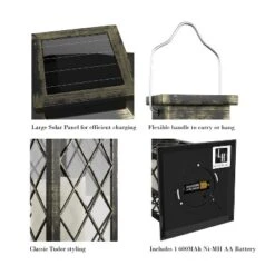 Hastings Home Solar Powered LED Lantern - Antique Bronze 9 Hastings Home Solar Powered LED Lantern - Antique Bronze -Sunnydaze Decor Store GUEST a01aa6c4 1e8a 4439 989c 12310dd0c60c