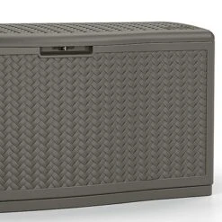 Suncast BMDB12000ST 124-Gallon Extra Large All-Weather UV-Resistant Herringbone Pattern Deck Box W/Lockable Lid For Garden, Garage, Or Patio, Stoney -Sunnydaze Decor Store GUEST a12b7d85 05fa 4fee 875b 7d5d1219d24c