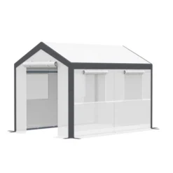 Outsunny Outdoor Walk-In Tunnel Greenhouse Garden Warm Hot House With Roll Up Windows, Zippered Door, & Weather Cover -Sunnydaze Decor Store GUEST a17ce0e1 072f 4db7 9d7f 1287496d77b9