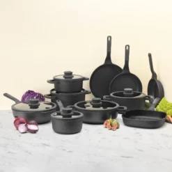 BergHOFF Stone Non-stick Wok Pan, Gray -Sunnydaze Decor Store GUEST a19d1423 b89c 4c8e ba54 184d00ee20f3