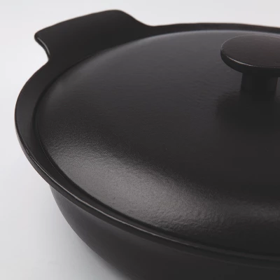 BergHOFF Ron Cast Iron Enameled Deep Skillet, Matching Lid 3 BergHOFF Ron Cast Iron Enameled Deep Skillet, Matching Lid - Image 3