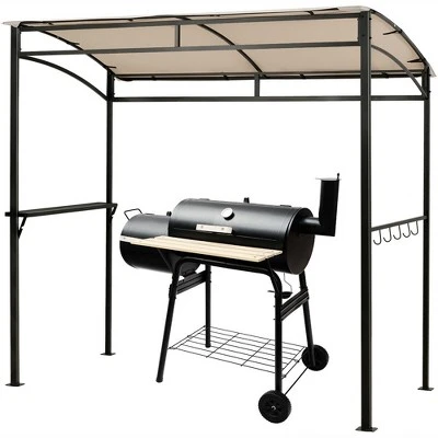Costway 7'x4.5' Grill Gazebo Outdoor Patio Garden BBQ Canopy Shelter Storage Hook 8 Costway 7'x4.5' Grill Gazebo Outdoor Patio Garden BBQ Canopy Shelter Storage Hook - Image 8