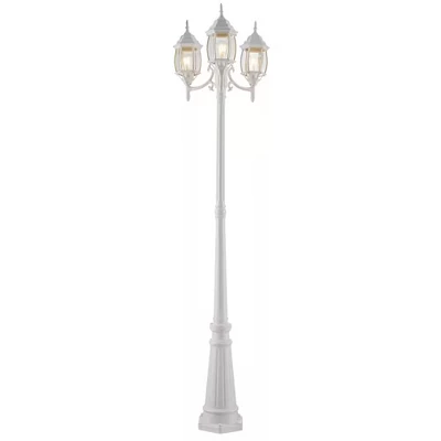 Noma Triple-Head Outdoor Weather Resistant Lamp Post Lantern W/ Real Glass 1 Noma Triple-Head Outdoor Weather Resistant Lamp Post Lantern W/ Real Glass