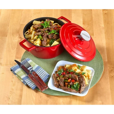 IMUSA 5qt Cast Aluminum Dutch Oven - Red 7 IMUSA 5qt Cast Aluminum Dutch Oven - Red - Image 7