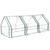 Gardenised Green Outdoor Waterproof Portable Plant Greenhouse With 2 Clear Zippered Windows