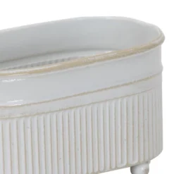 Antique White Metal Trough Planter With Ball Feet - Foreside Home & Garden -Sunnydaze Decor Store GUEST a4e7798d 2214 4859 8edc 8016ac211bf7