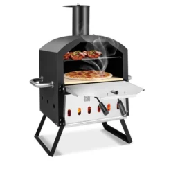 Costway 2-Layer Pizza Oven Wood Fired Pizza Grill Outside Pizza Maker With Waterproof Cover -Sunnydaze Decor Store GUEST a558d3ad 78bf 4bc5 a026 e83b613b93d8