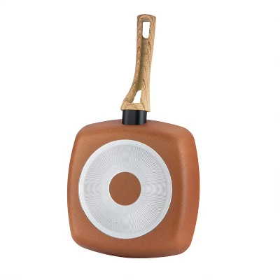 Hamilton Beach HBV111 11 Inch Forged Aluminum Terracotta Nonstick Coated Griddle Frying Pan Skillet With Bakelite Handle, Copper 1 Hamilton Beach HBV111 11 Inch Forged Aluminum Terracotta Nonstick Coated Griddle Frying Pan Skillet With Bakelite Handle, Copper