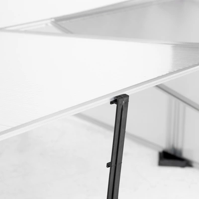 Outsunny Aluminum Cold Frame Greenhouse, Portable Mini Greenhouse With Independent Opening Tops For Flowers, Vegetables, Herbs, 47" X 39" X 16" 4 Outsunny Aluminum Cold Frame Greenhouse, Portable Mini Greenhouse With Independent Opening Tops For Flowers, Vegetables, Herbs, 47" X 39" X 16" - Image 4